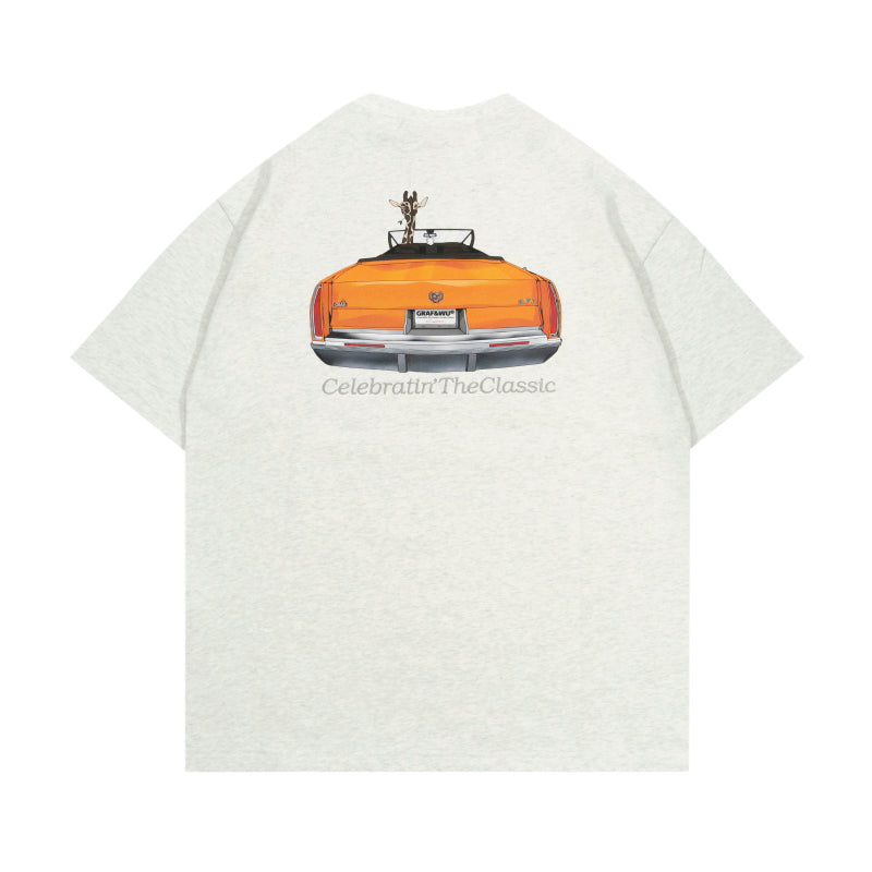GRAF&WU Classic Convertible Vintage Car Giraffe Nostalgia T-shirts