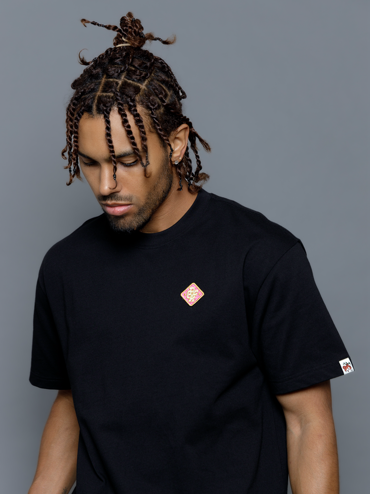 GRAF&WU T-Shirts Square Colorful Graf Letter Embroidery Small Logo Short Sleeves Classic Casual Short Sleeve Street Loose T-Shirt