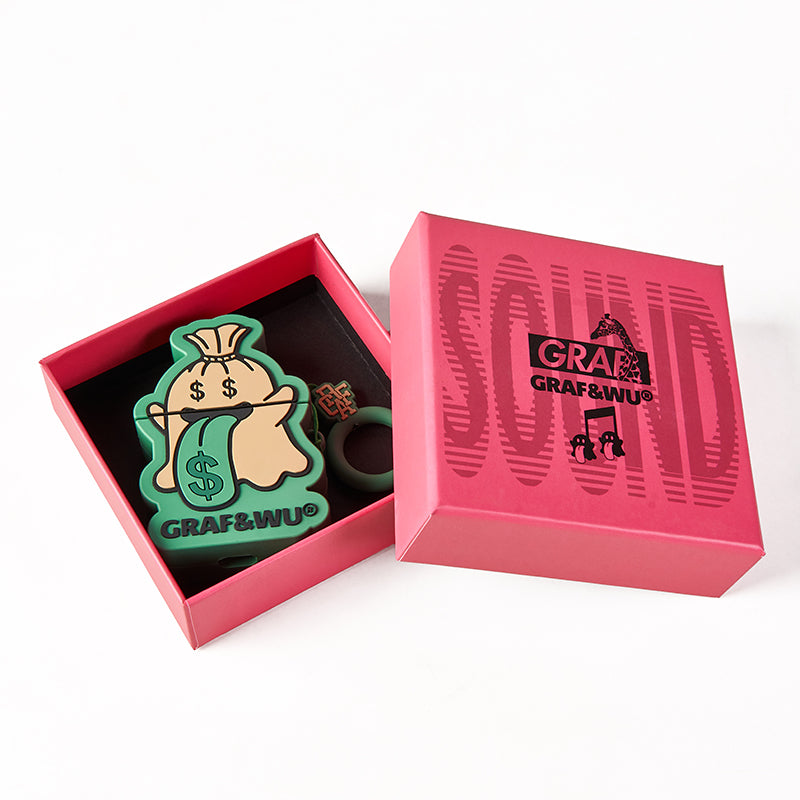 GRAF&WU AirPods Cover Cute Ghost 2.0 Earphone Cover Hamburger Volcano Angel Silicone AirPod Cover Fashion Earphone Cover