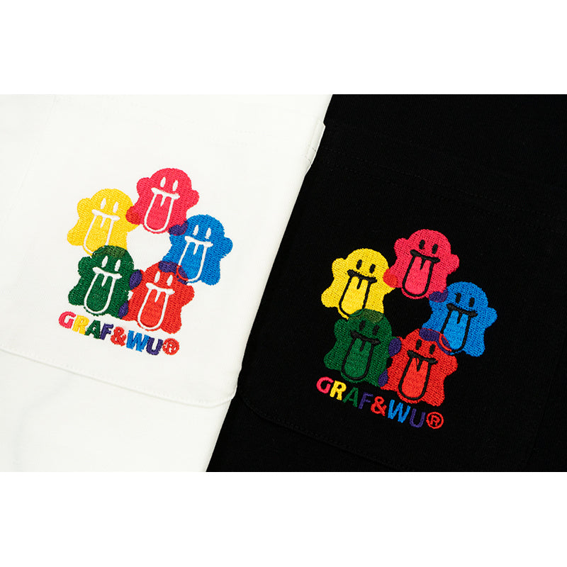 GRAFWU Five-Ring Olympic Cute Ghost T-Shirts