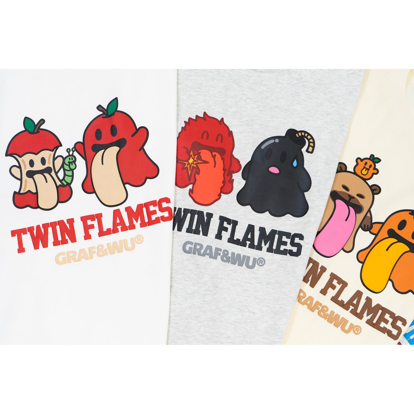 GRAF&WU TwinFlames Soul Mirror Ghost Couple T-Shirt