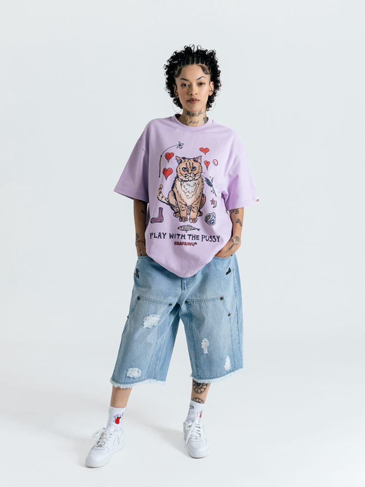 GRAF&WU Play With Pu$$y Letter Women T-Shirts