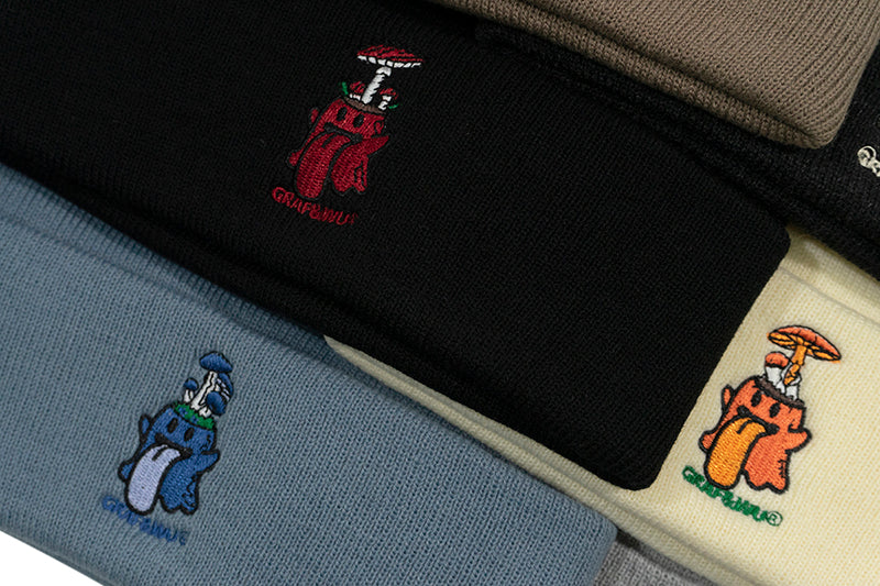 GRAFWU Embroidery Mushroom BooGhost Beanies