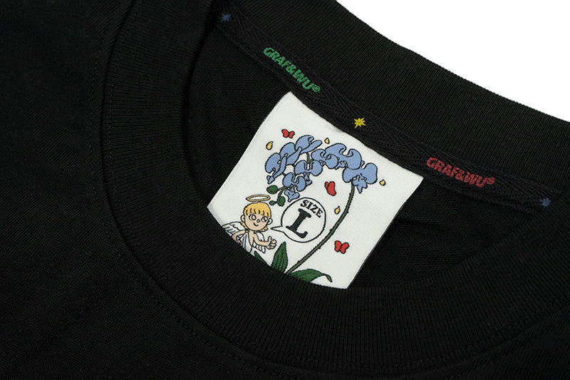 GRAFWU 4 Girls Angels Praying Embroidered T-Shirt