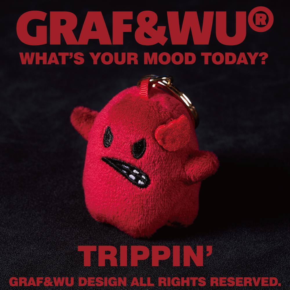 GRAF&WU Mini Bag Charm What'S Your Mood Today Bag Pendant Cute Ghost Plush Doll Keychain Men Women Teens Lovely Daily Dool Keyrings
