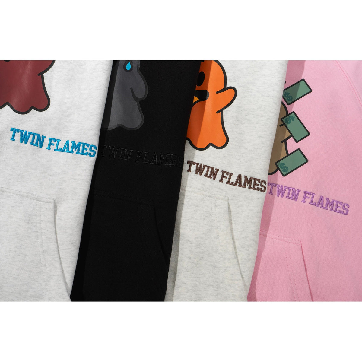GRAF&WU Twin Flame Cute Ghost Stitching Loose Striped Couple's Sweatshirt Cardigan