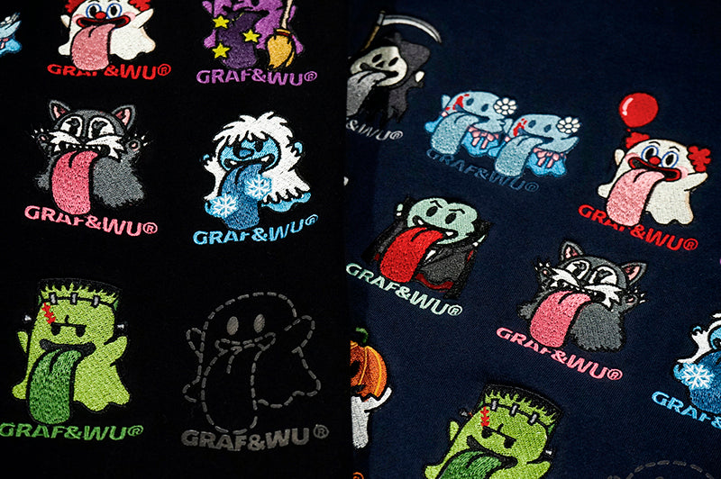 GRAF&WU Halloween Vampire Witch Werewolf Cute Ghost Fleece Hoodies