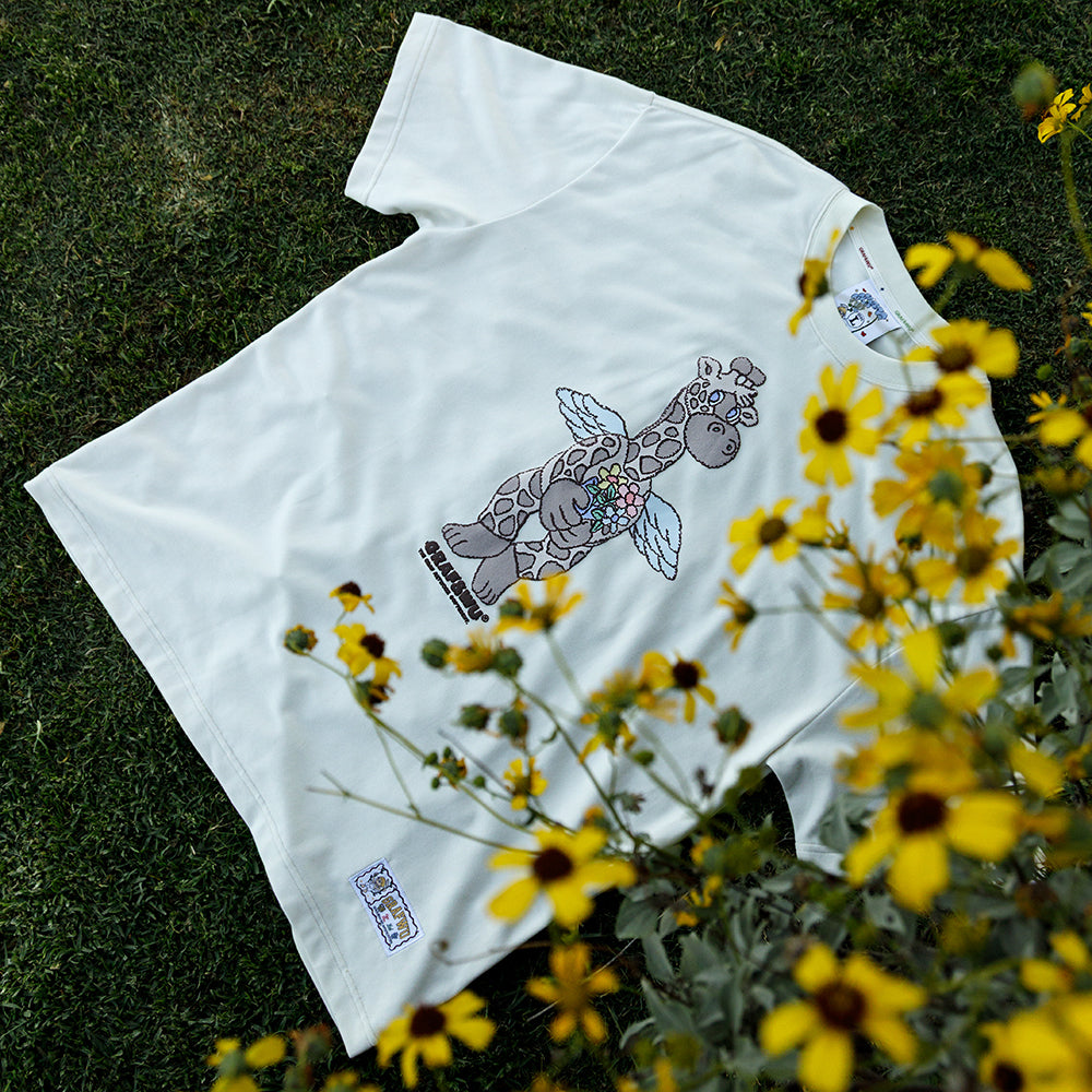 GRAFWU Plush Giraffe Pattern T-Shirts