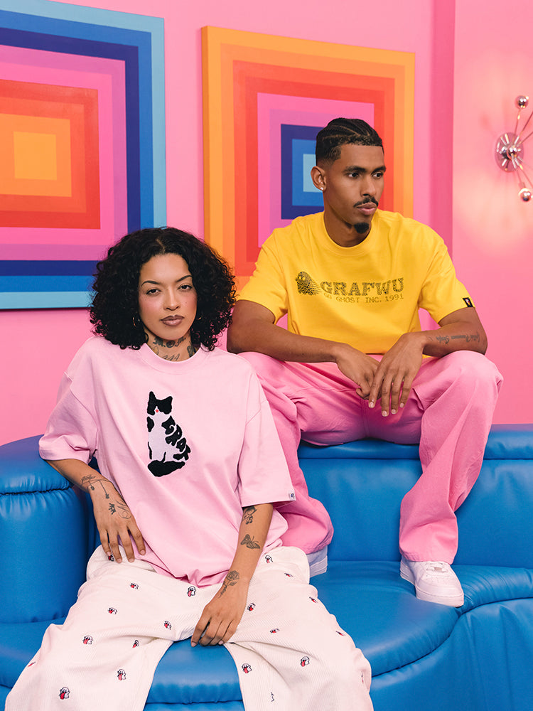 GRAFWU Cracked Distressed Pattern T-Shirts