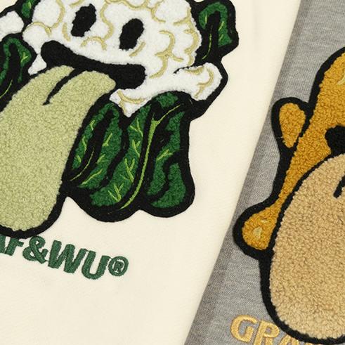 GRAF&WU Cabbage Carrot Vegetable Cute Ghost Hoodie