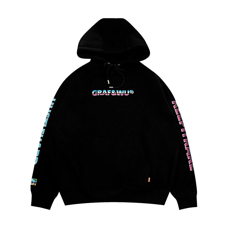 GRAFWU Colorful Electroplated Textured Hoodie