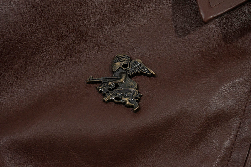 GRAF&WU Bronze Metal Angel Giraffe Retro Coat