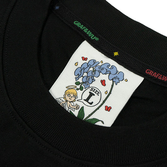 GRAFWU 4 Girls Angels Praying Embroidered T-Shirt