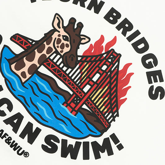 GRAFWU Cut Off The Back Road And Burn The Bridge Giraffe T-Shirts