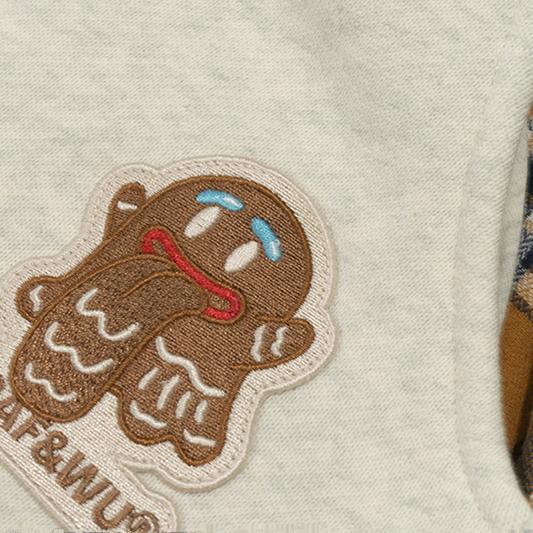 GRAF&WU Christmas Gingerbread Men Chimney Cute Ghost Loose Fleece Pant