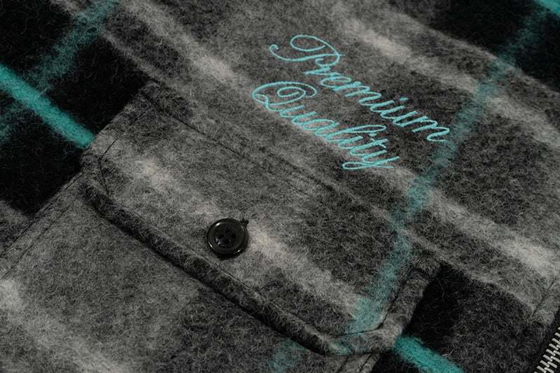 GRAF&WU Giraffe Brand Logo Wool Hooded Thicken Coat