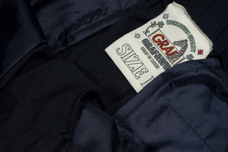 GRAF&WU Deer Metal Logo Lightweight Loose Cargo Casual Trousers