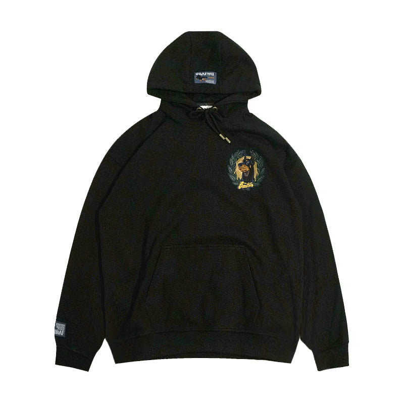 GRAF&WU Huncho Leader Bloodthirsty Doberman Thick Fleece Hoodies