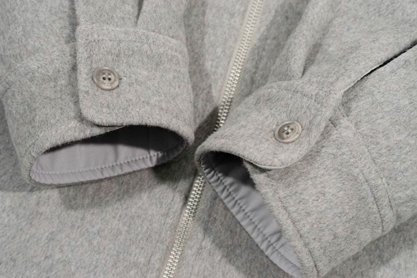 GRAF&WU Solid Wool Hooded Thickened Jacket