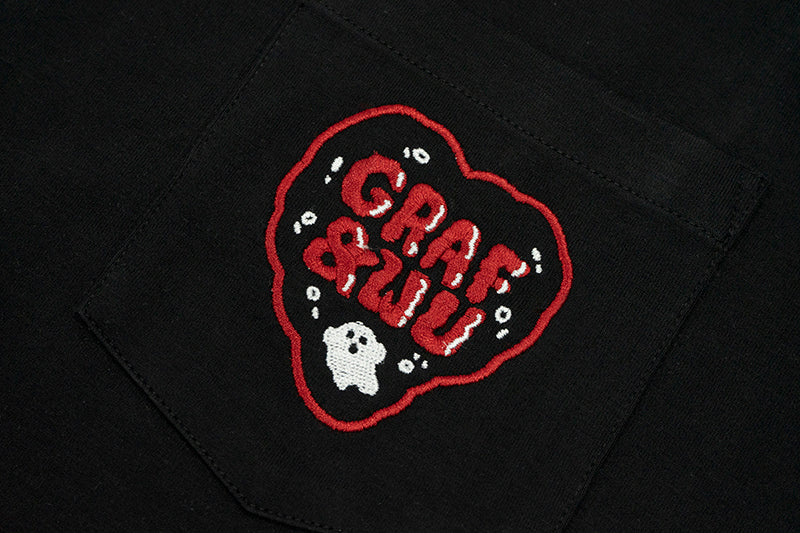 GRAF&WU Pocket Heart Ghost Embroidery T-shirts
