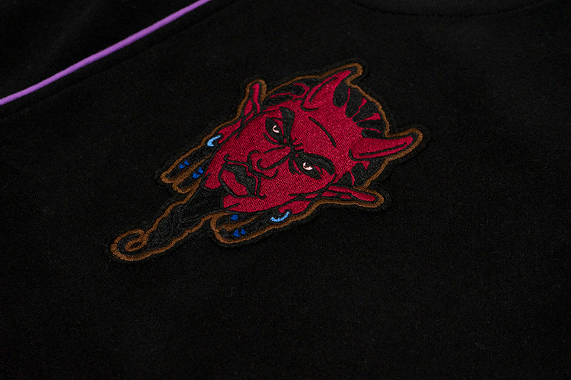 GRAFWU Devil Black Cat Two-Headed Sheep Embroidery Basketball Vest