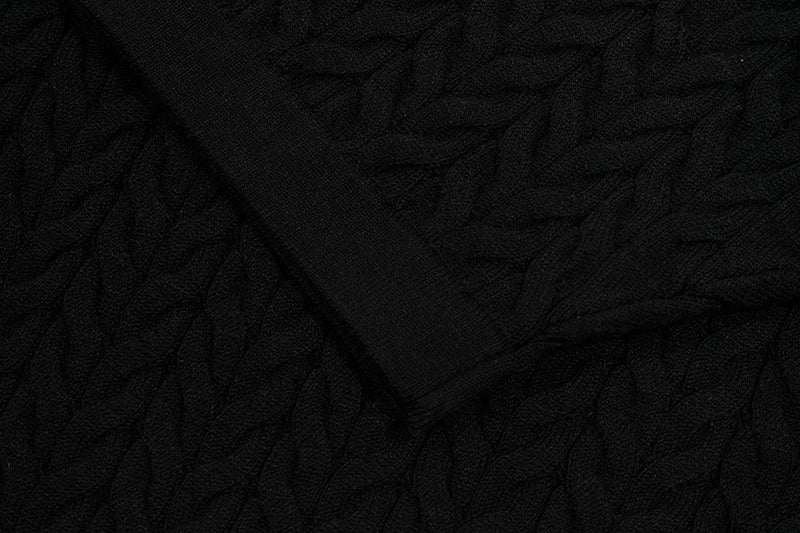 GRAF&WU Letter Embroidery Luxury Knit T-Shirt