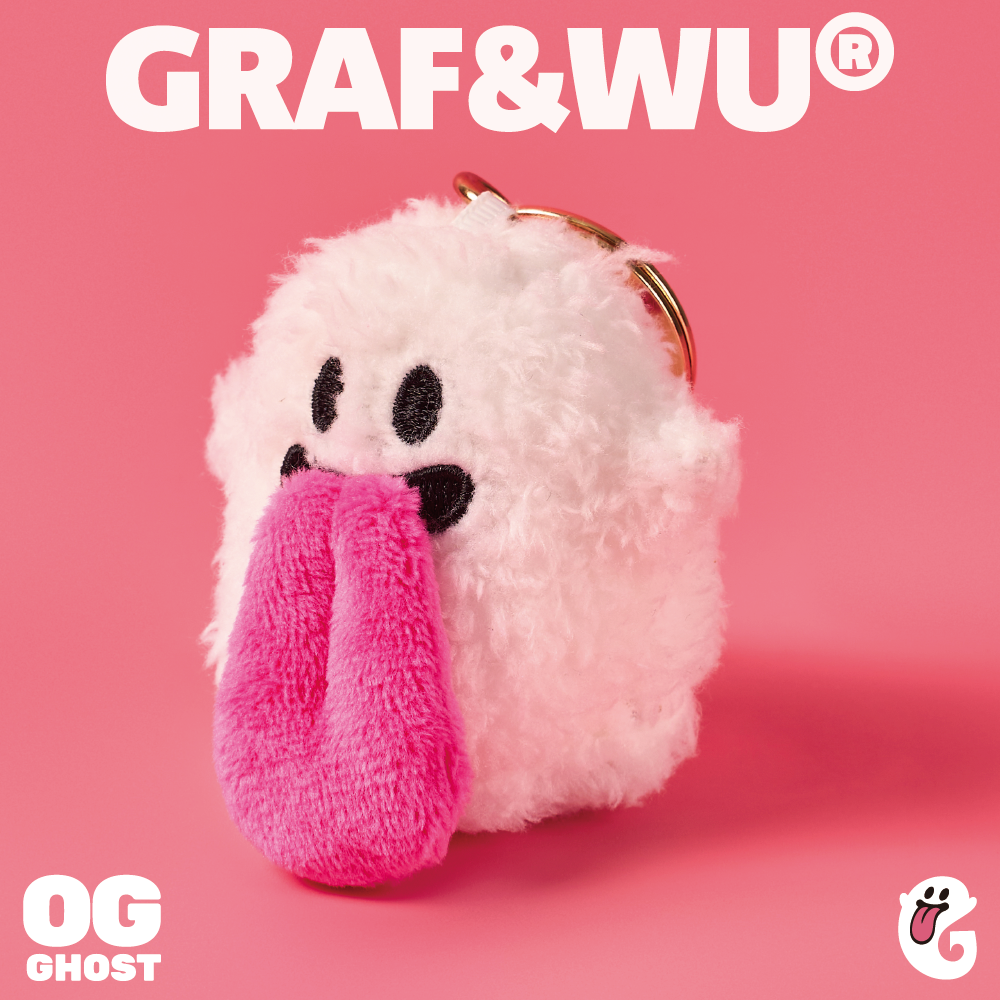 GRAF&WU Bag Charms OG Cute Ghost Keychains Plush Boo Ghost Trendy Doll Bag Hanging Fashion Keychain Men Women Lovely Bag Pandents
