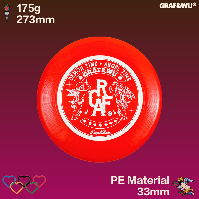 GRAF&WU Brand Ultimate Frisbee Cute Ghost Angel 175g Flying Disc Professional Competition Standard Design Frisbee Outdoor Sports Disc