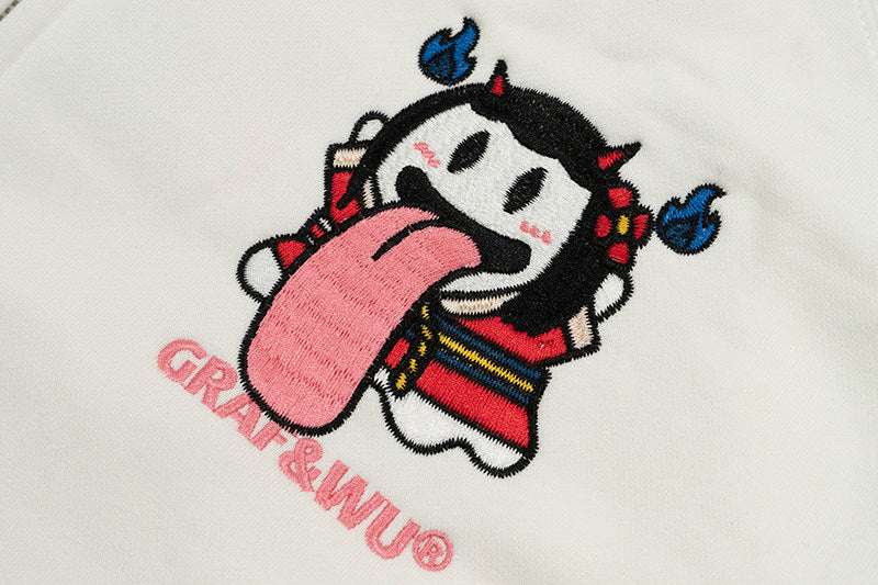 GRAF&WU Halloween Medusa Fairy Zombie Kappa Cute Ghost Zip-up Hoodie