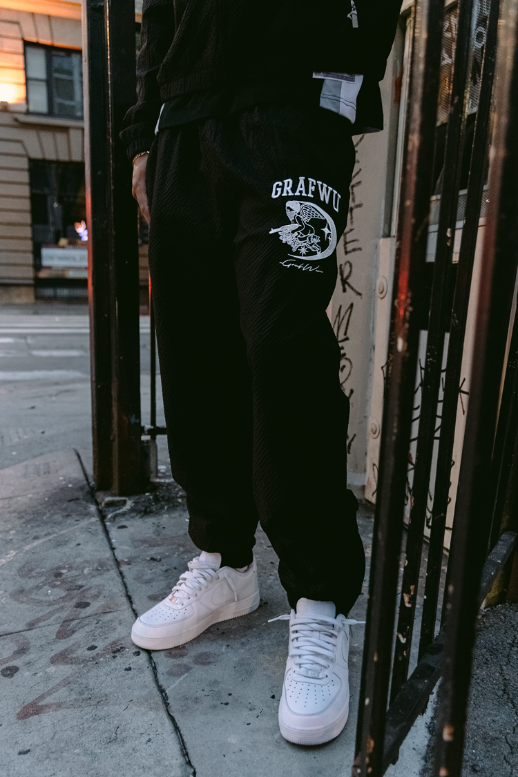 GRAF&WU Angel Embroidered Sport Trousers