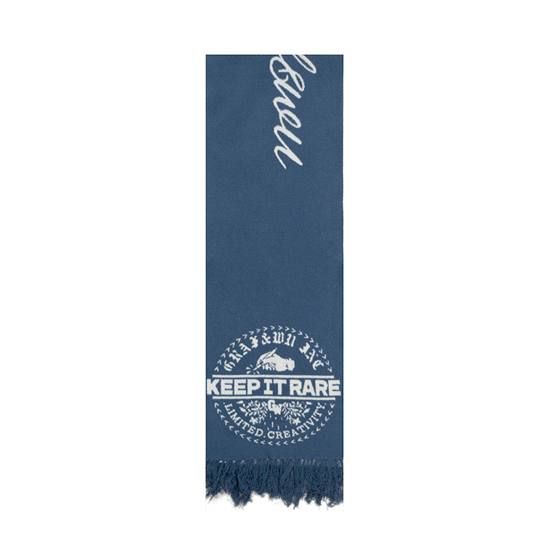 GRAF&WU Cute Ghost Doberman Letter Tassel Scarf