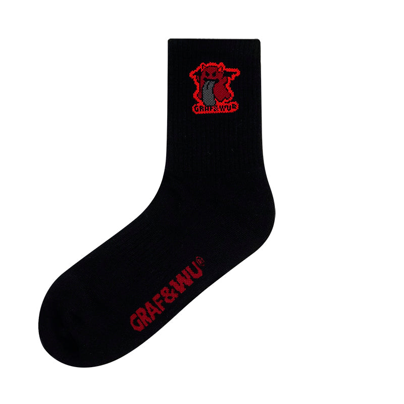 GRAF&WU BooGhost 2.0 Cuteghost angel devil fruit series thick skateboard mid-tube socks