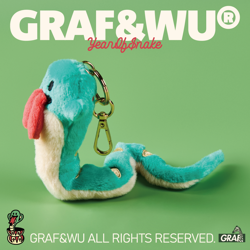 GRAF&WU Bag Charm Snake Cute Ghost Bag Pandents Plush Trendy Keychain Fashion Doll Bag Hanging Adult Teens Bag Pendant