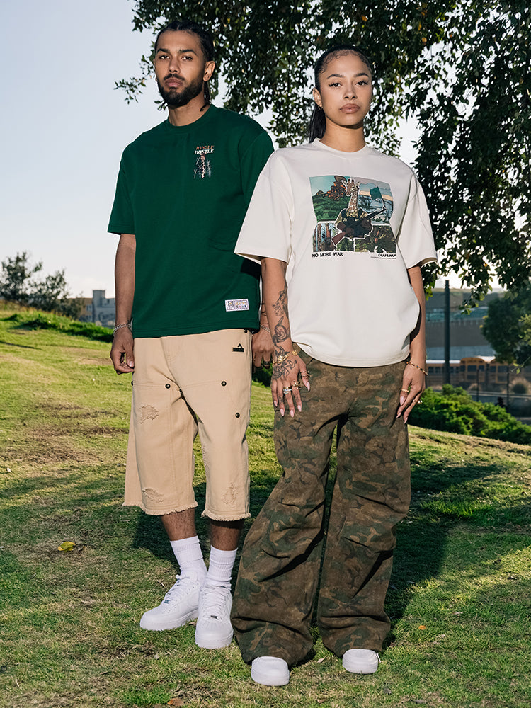 GRAF&WU Tropical Giraffe Print T-Shirts