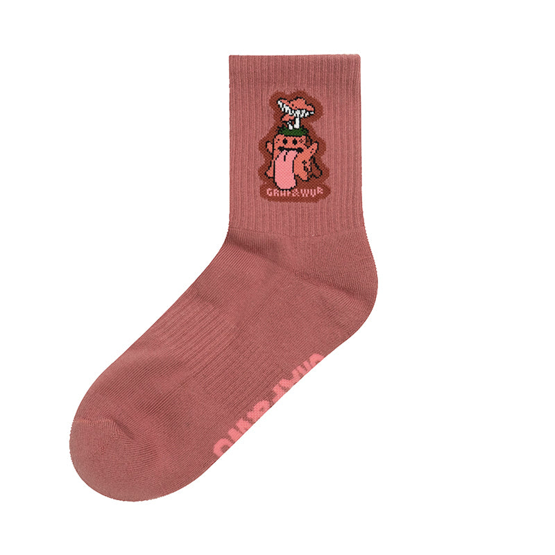 GRAF&WU Socks Magic Mushroom BooGhost Character Socks Cute Ghost 2.0 Socks Skateboard Sports Cotton Socks Men Women Fashion Socks