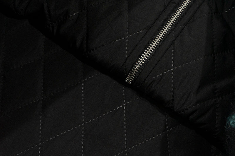 GRAF&WU Giraffe Brand Logo Wool Hooded Thicken Coat
