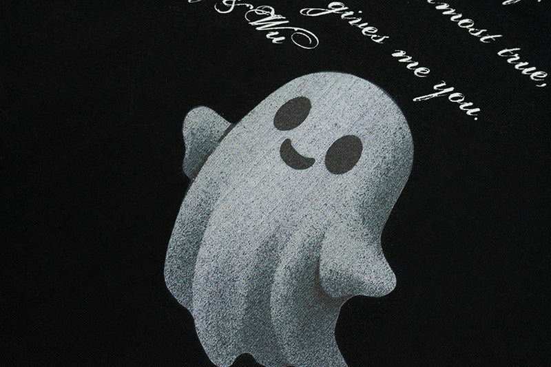GRAFWU Booghost of you Sad Memories Poetry Text T-Shirts