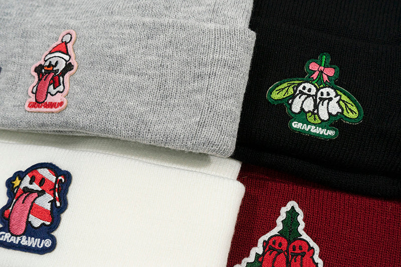GRAF&WU Christmas Cute Ghost Character Beanies