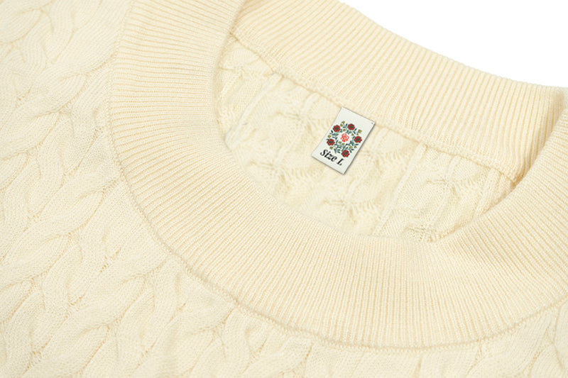 GRAF&WU Letter Embroidery Luxury Knit T-Shirt