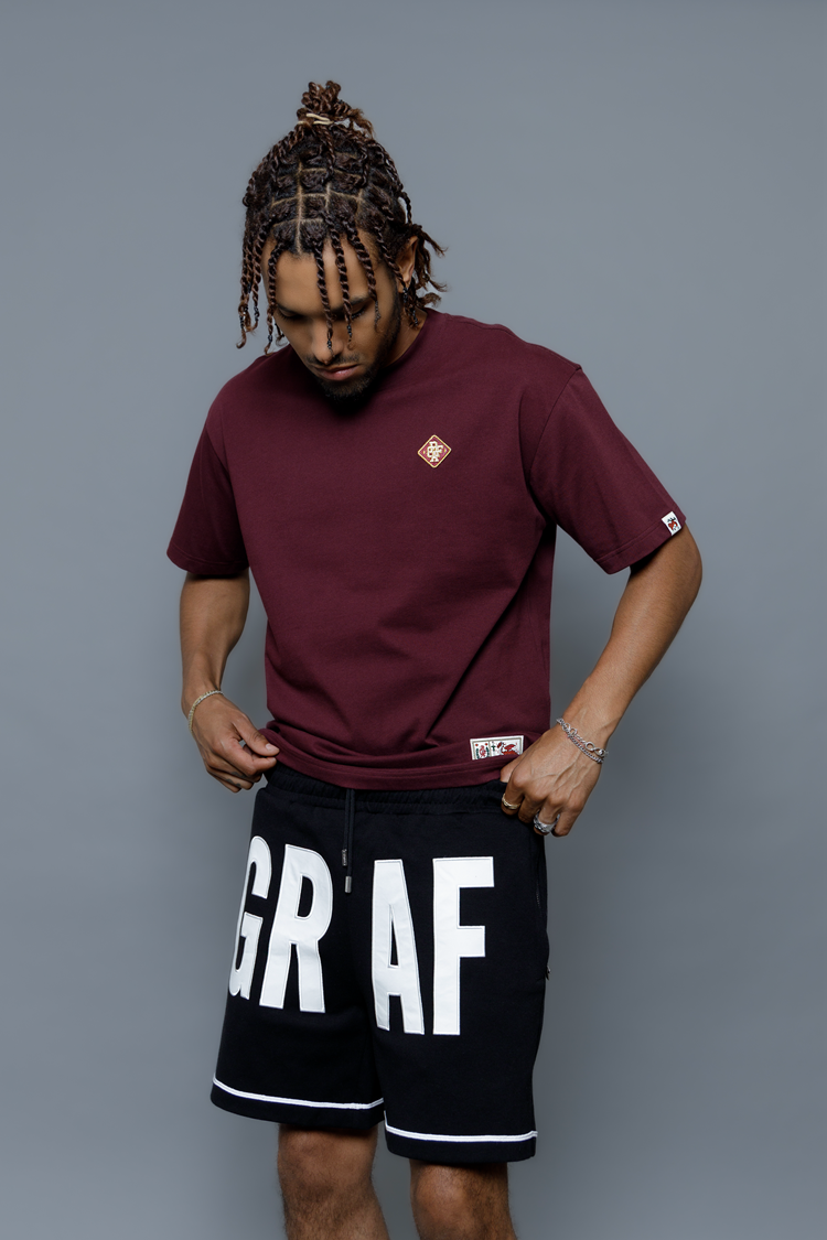 GRAFWU Square Colorful Graf Letter Embroidery T-Shirts