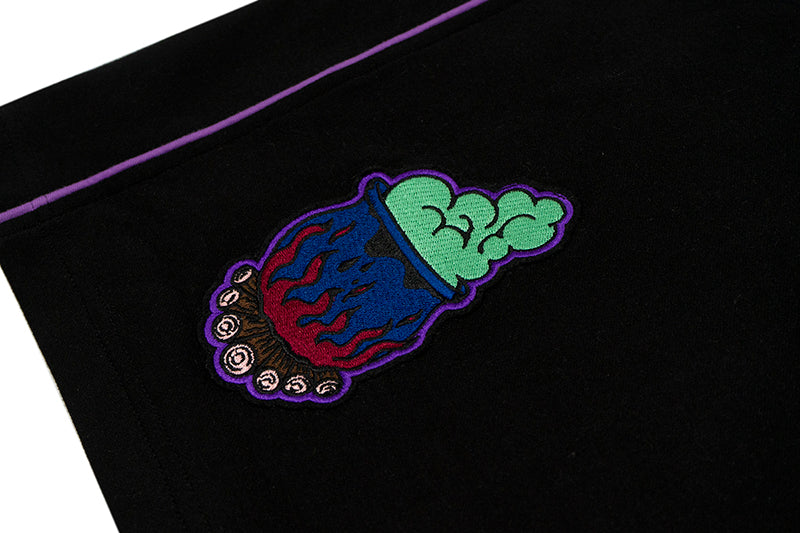 GRAFWU Devil Black Cat Two-Headed Sheep Embroidery Basketball Vest