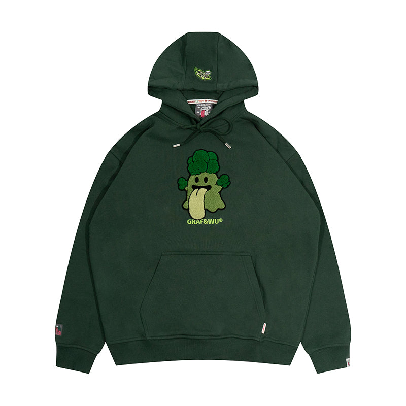 GRAF&WU Cabbage Carrot Vegetable Cute Ghost Hoodie