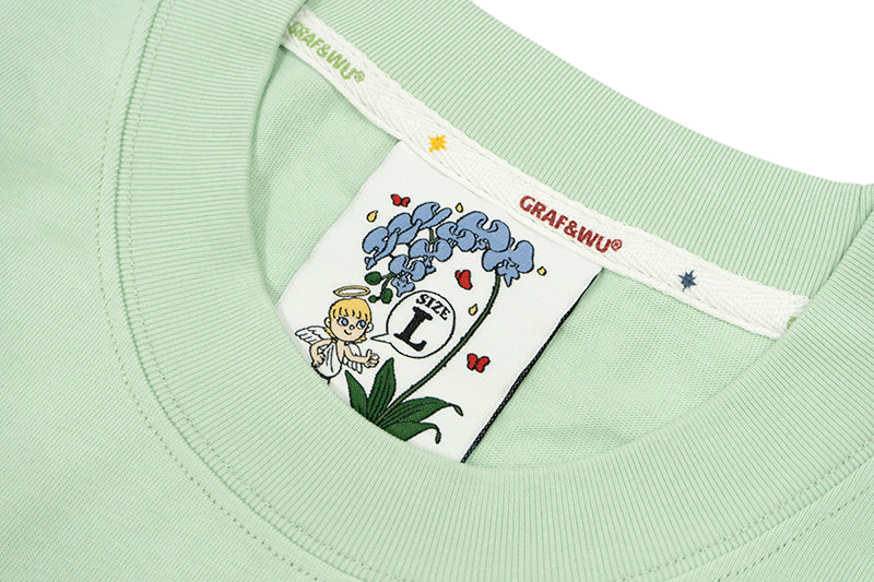 GRAF&WU Coil Retro Embroidery Nepalese Decorative Style Logo T-Shirts