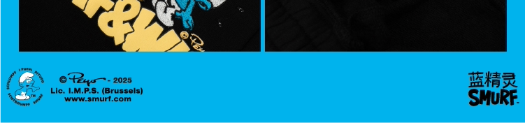 GRAF X SMURF Cat Dog Chasing Embroidered Fleece Trousers