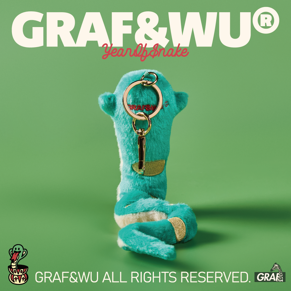 GRAF&WU Bag Charm Snake Cute Ghost Bag Pandents Plush Trendy Keychain Fashion Doll Bag Hanging Adult Teens Bag Pendant