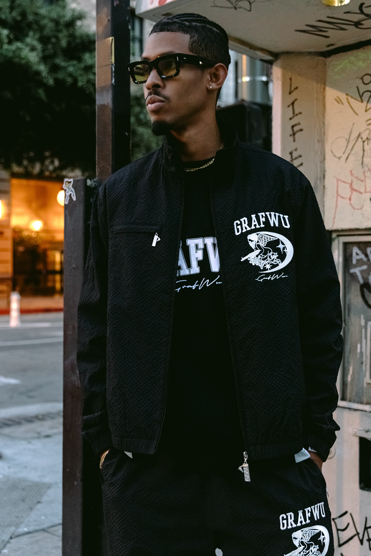 GRAF&WU Angel Embroidery DRILL Street Plaid Casual Coat
