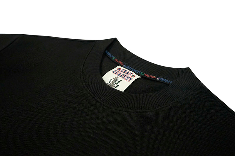GRAF&WU T-Shirts University Knowledge Torch Element Embroidery Design Short-Sleeved Street Simple Style Short Sleeves Men Women Casual T-Shirt