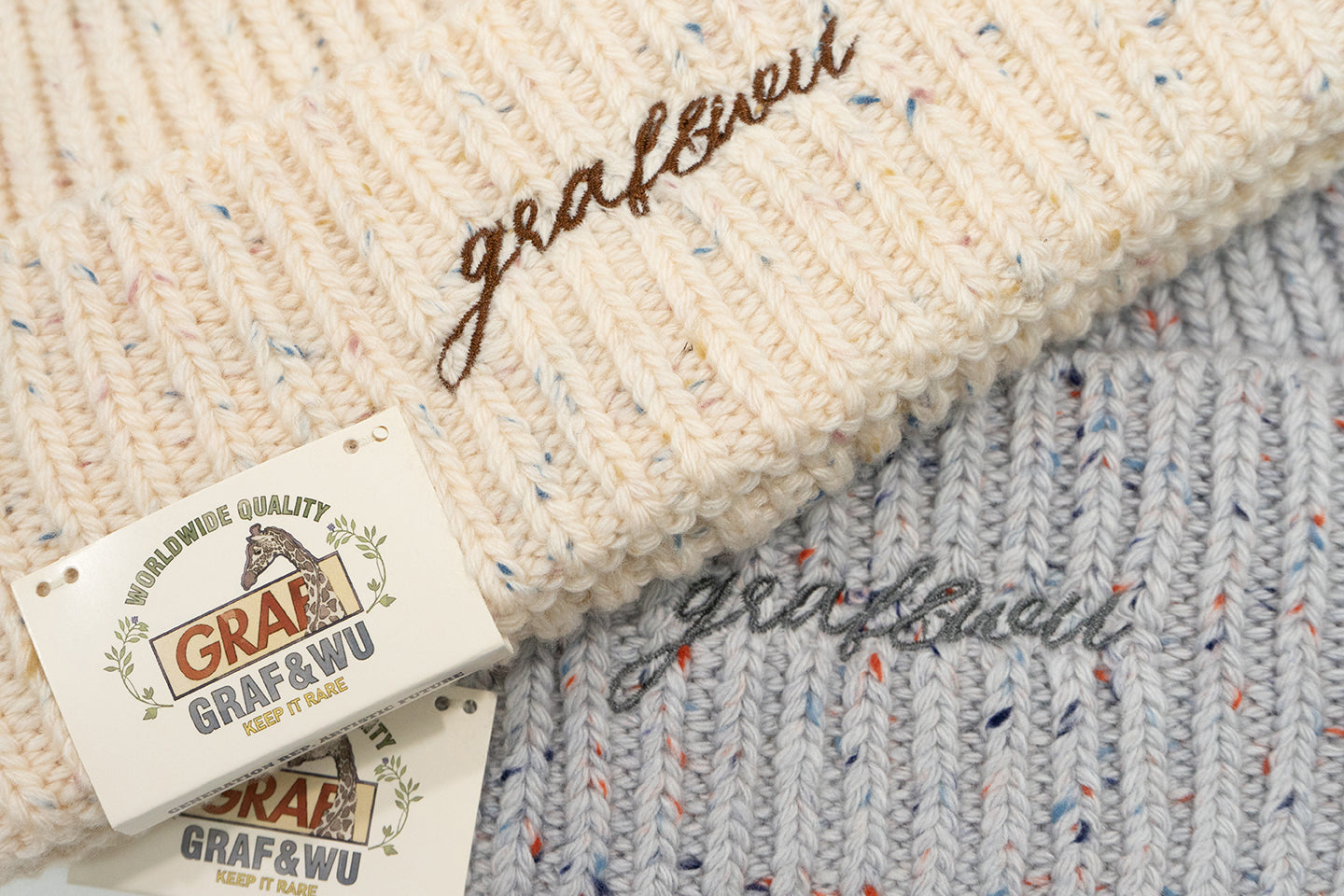 GRAF&WU Letter Fashion Warm Wool Knitted Beanie