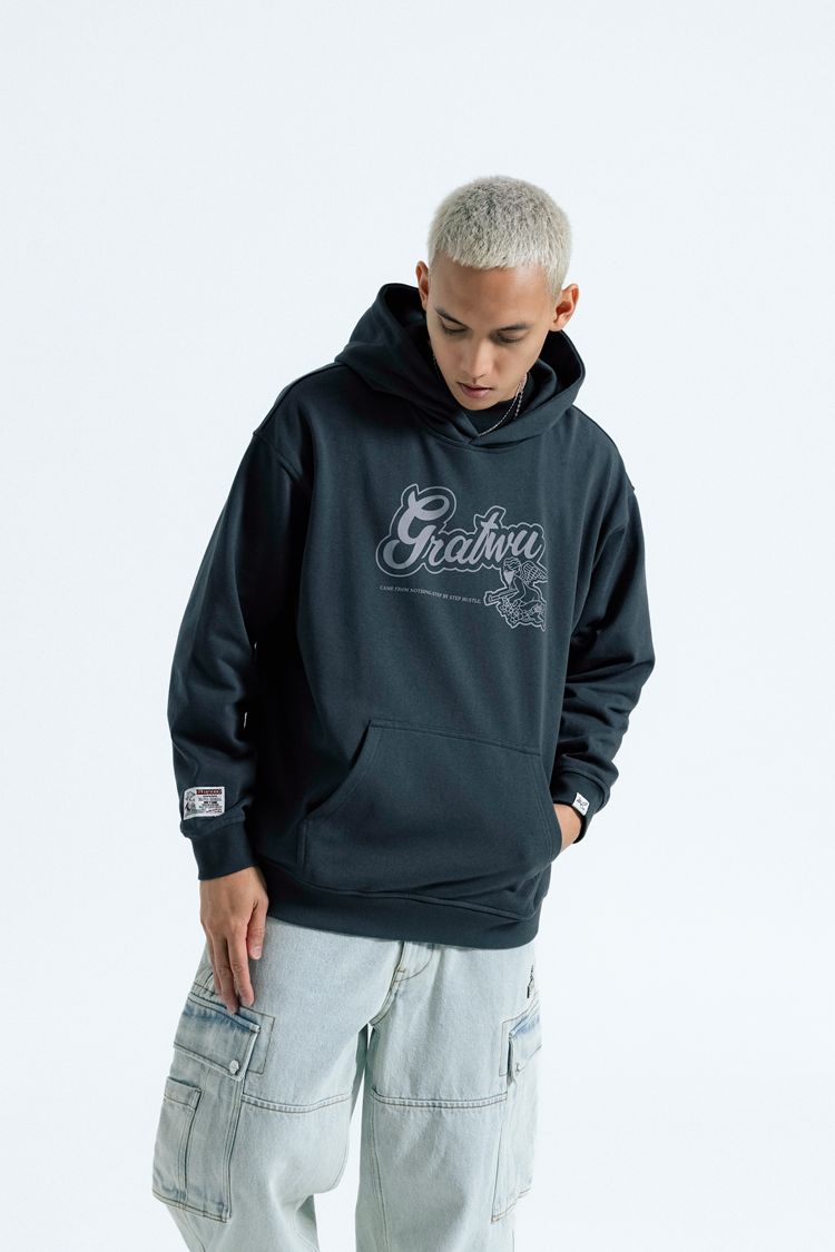 GRAF&WU AK Angel Letter Print Hoodies