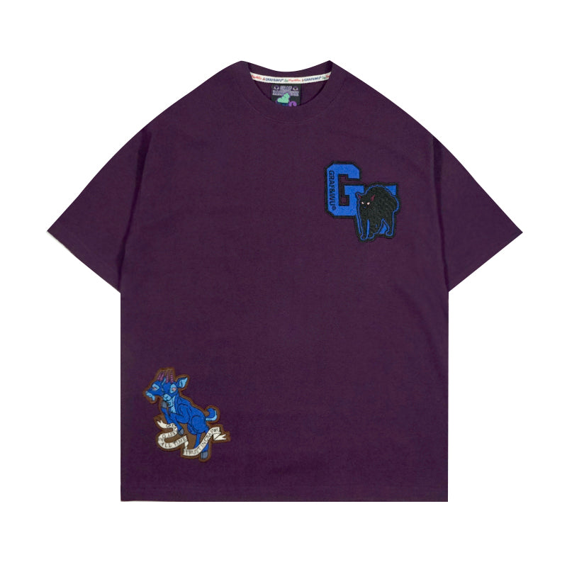 GRAFWU Magic House Black Cat Double-Headed Sheep Pattern T-Shirts